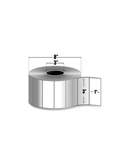 Zebra 10000287 Rollo de Etiquetas 3" x 1"