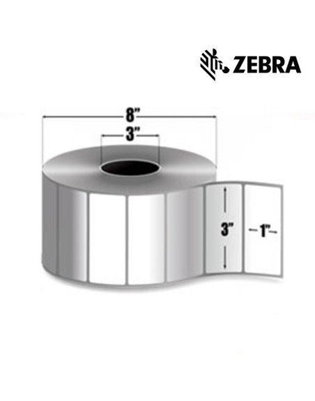 Zebra 10000303 Rollos 3" x 1" Zebra Z-Perform 1000D