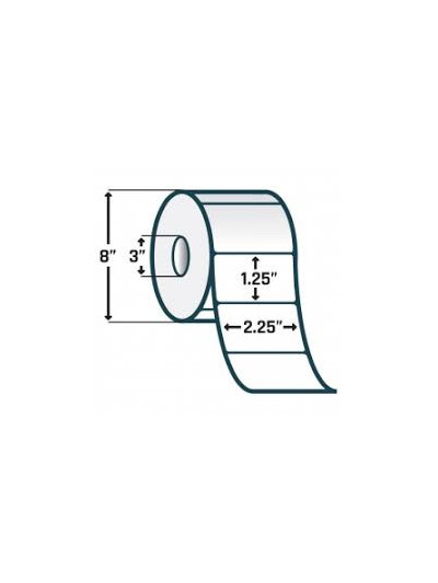 10002635 - Zebra 2.25" x 1.25" Z-SELECT 4000D Rollo de Etiquetas